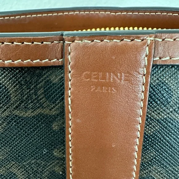 Celine Triomphe Canvas and Calfskin Toiletry Bag - Picture 5 of 15
